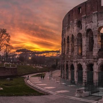 Colosseum at sunset, Italy
