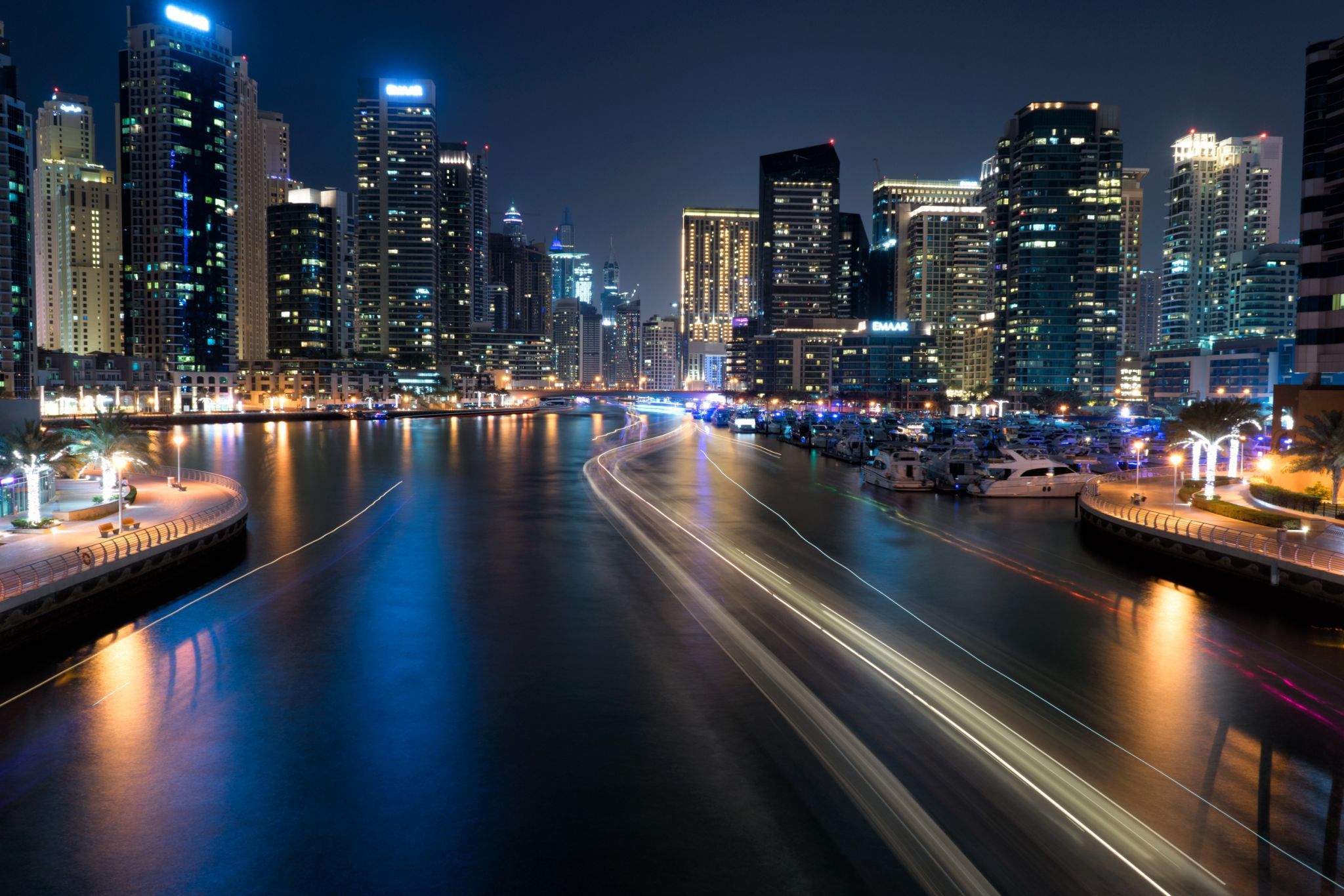 Dubai Marina Night, United Arab Emirates