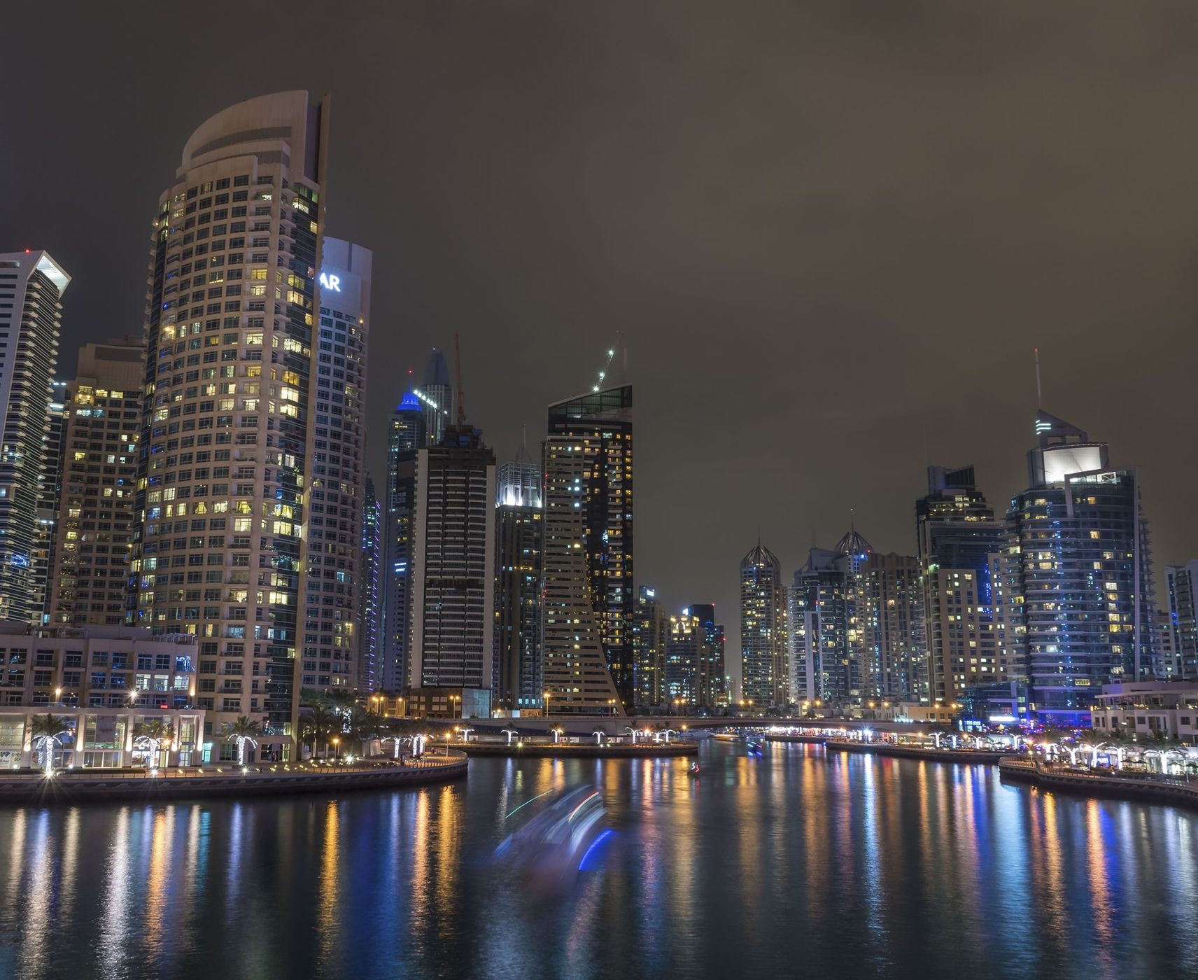 Dubai Marina Night, United Arab Emirates