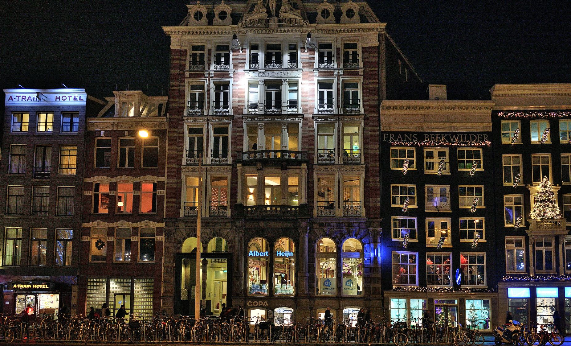 Facade on Prins Hendrikkade, Amsterdam, Netherlands