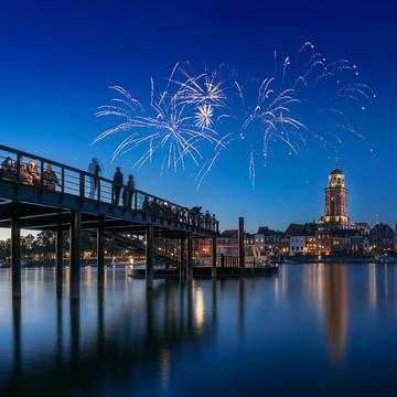 Fireworks During City Fair Deventer, Netherlands