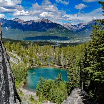 Grassi Lakes, View over Canmore, Canada