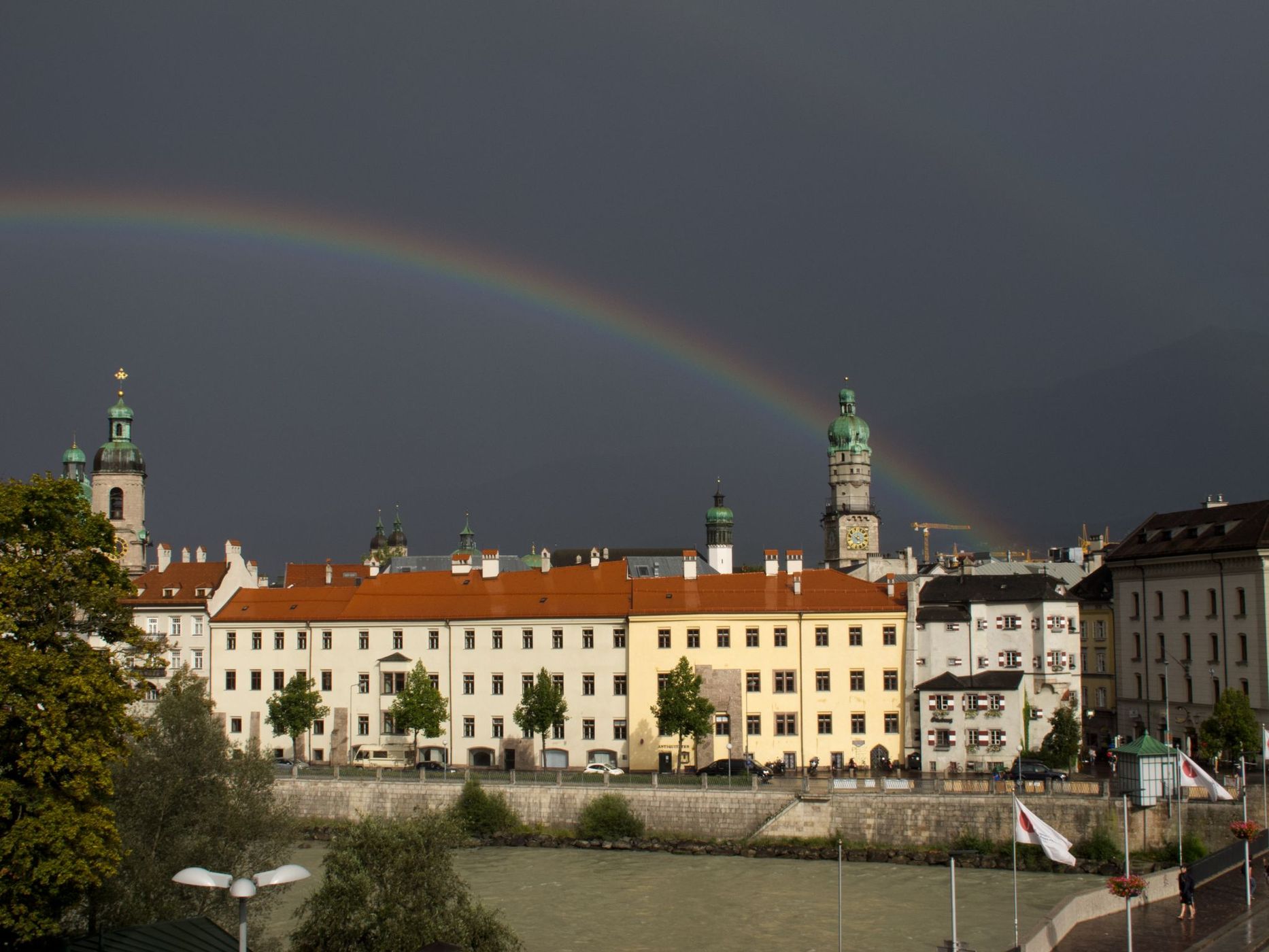 Inn and Ottoburg after thunderstorm, Austria