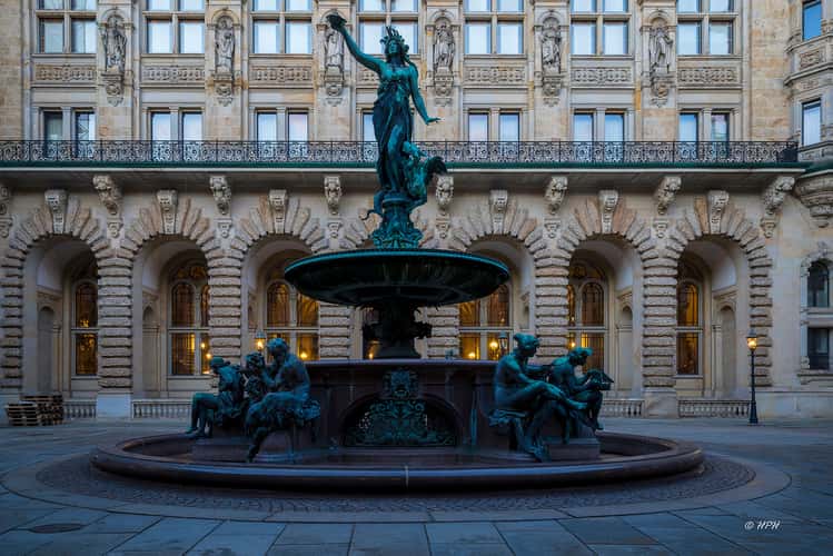 Inner Courtyard of Hamburg's Town Hall