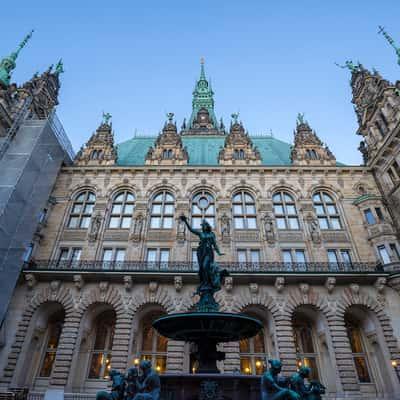 Inner Courtyard of Hamburg's Town Hall, Germany