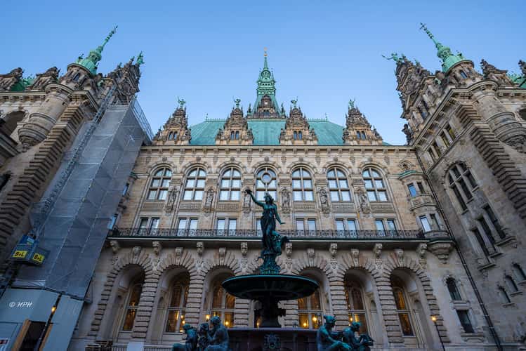 Inner Courtyard of Hamburg's Town Hall