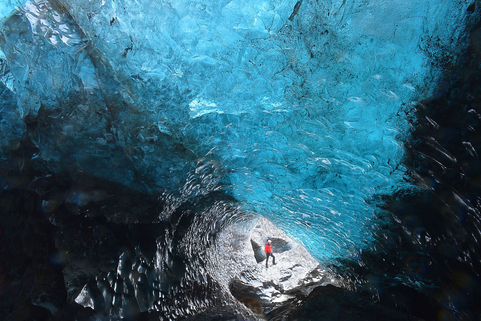 Inside the glacier, Iceland
