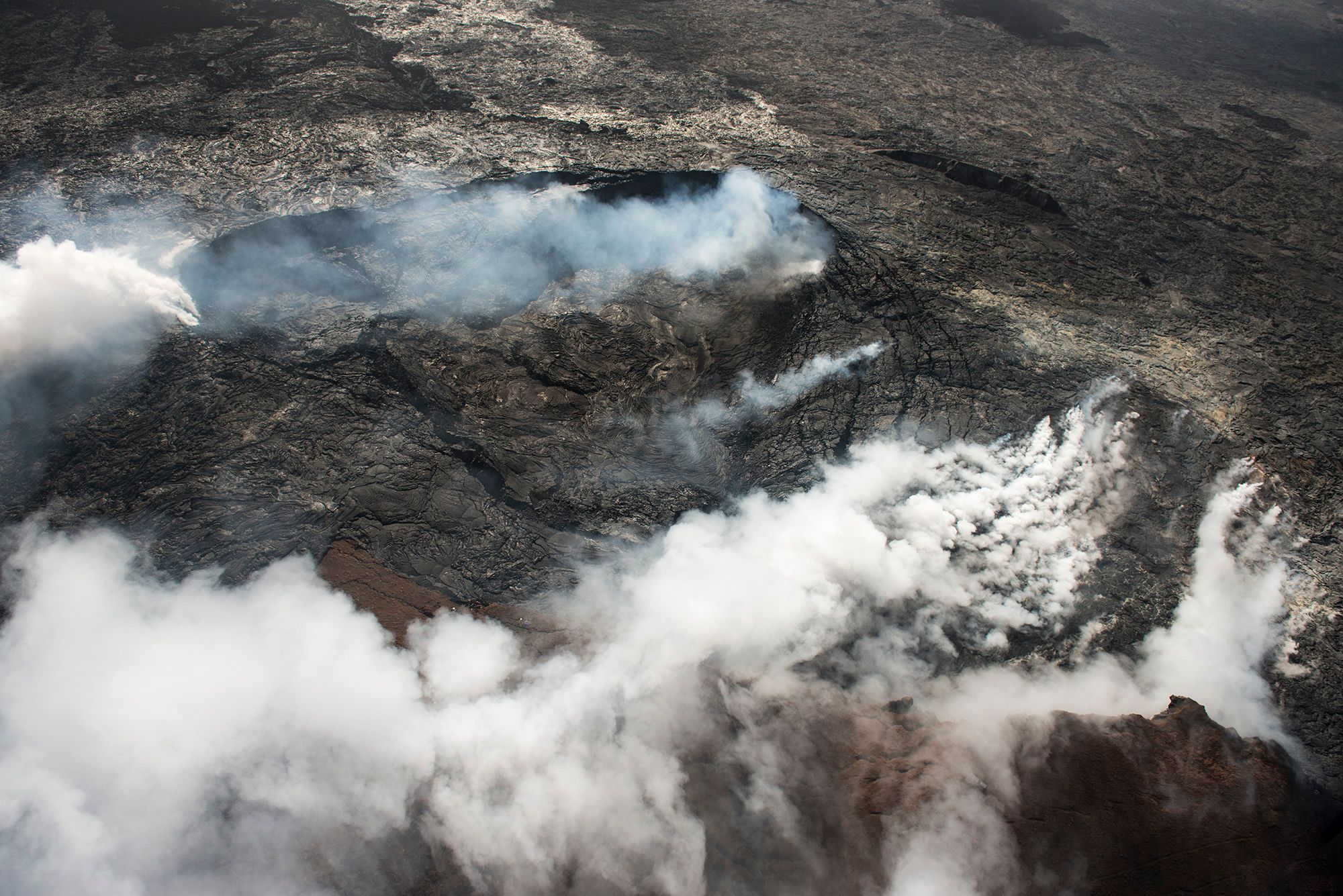 Kilauea crater from the air, USA