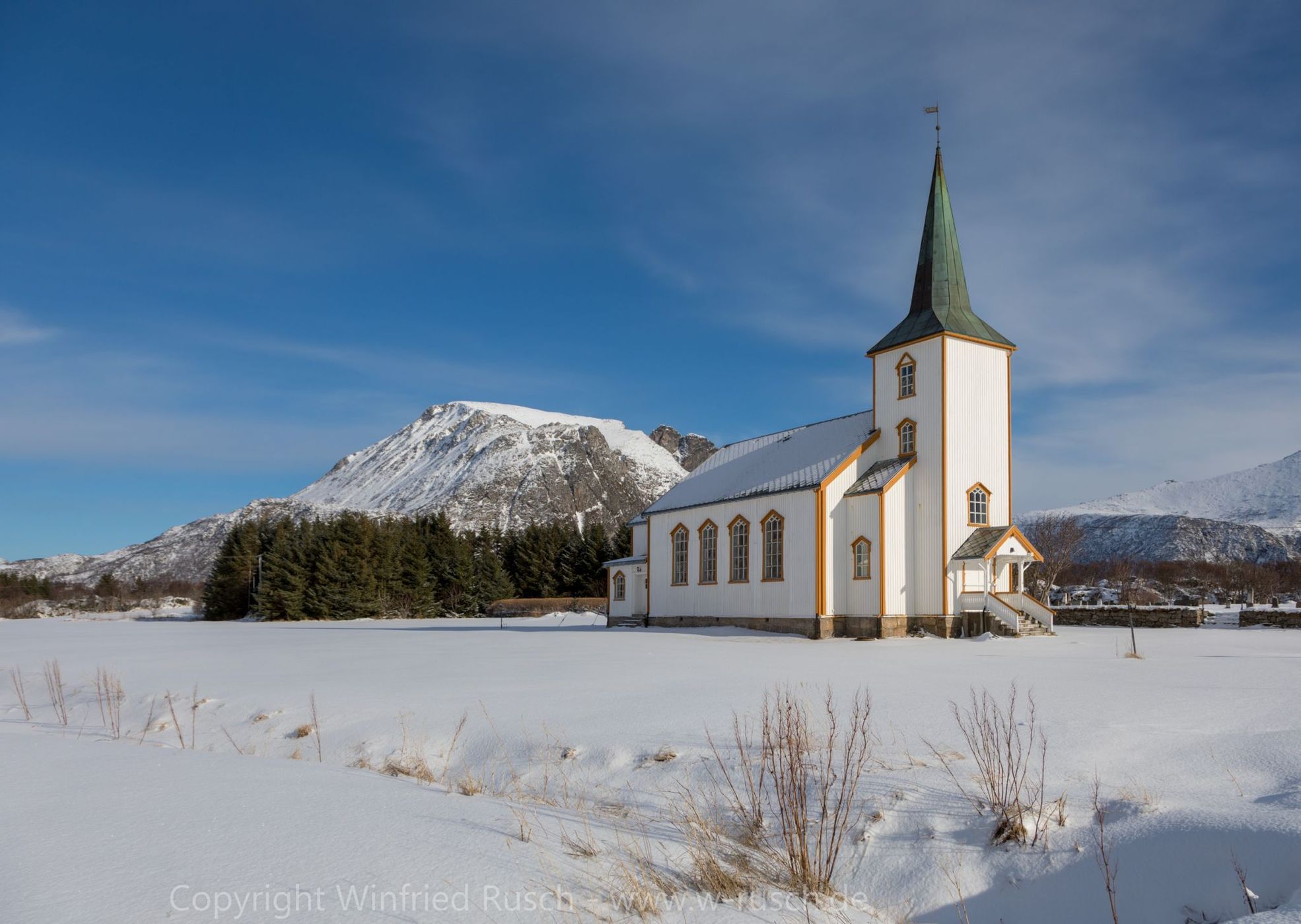 Church in Valberg, Lofoten, Norway