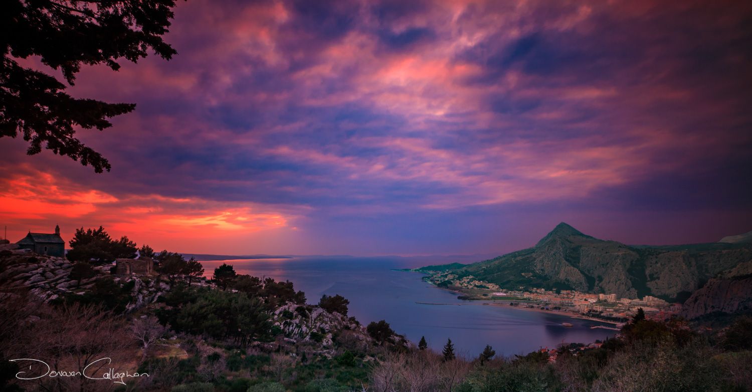 Looking back to Omis, Croatia