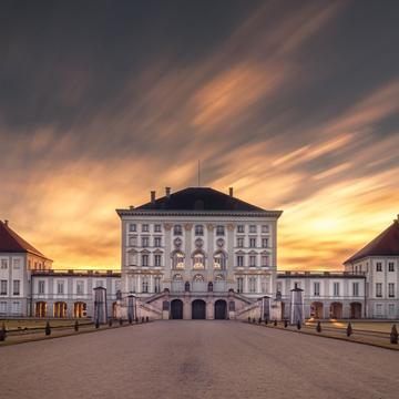 Morning glow over the Nymphenburg Palace, Munich, Germany