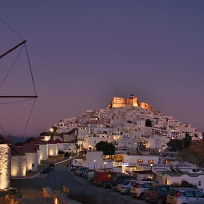 Night view on Astypalaia Island, Greece