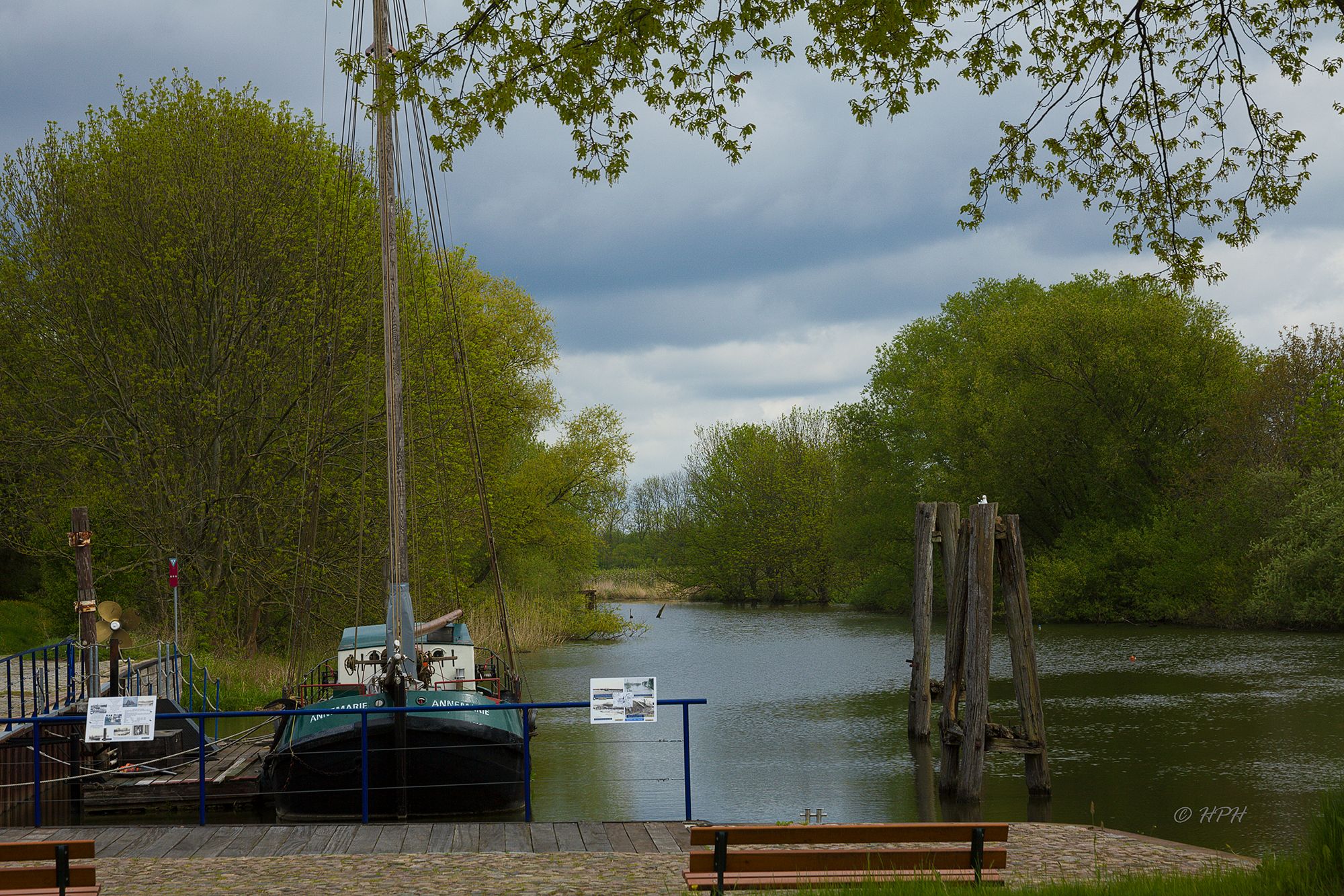 Old harbour of Jork-Borstel, Germany
