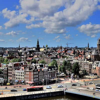 Panoramic view on Amsterdam Skyline, Netherlands