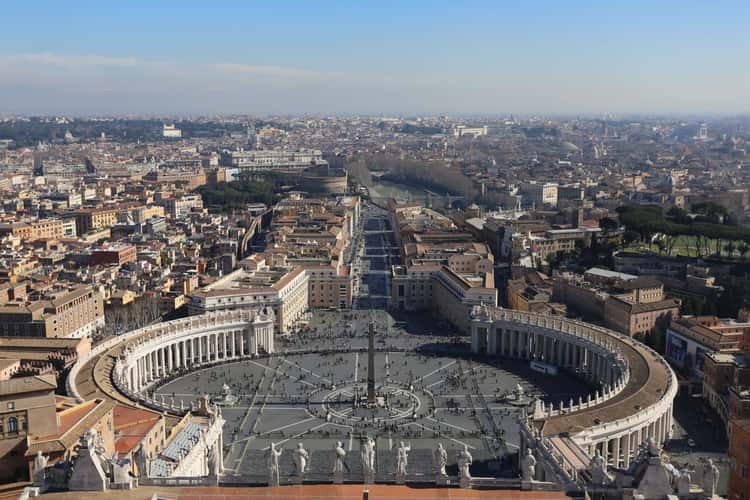 Panorama of Rome from St. Peter's Basilica