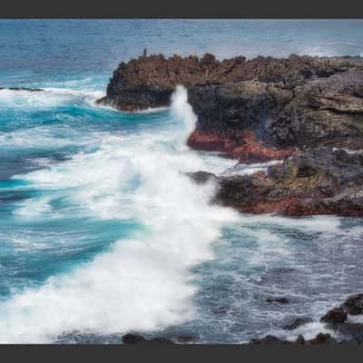 Ragged Coastline and Waves, Spain