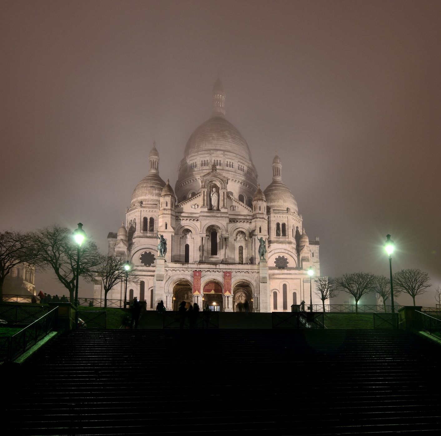 Sacré-Cœur from the front, Paris, France