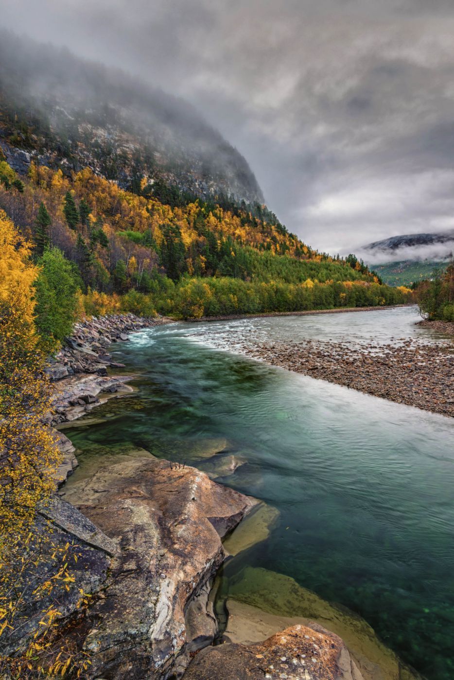 Saltfjellet mountains and rivers, Norway