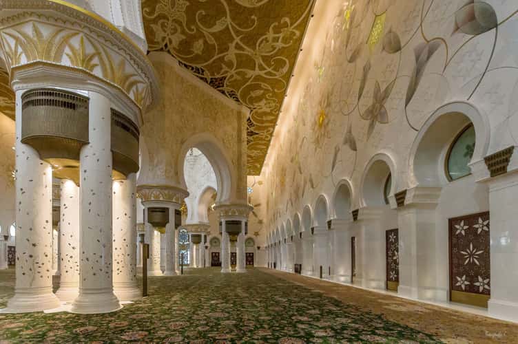Sheikh Zayed Grand Mosque from inside, Abu Dhabi