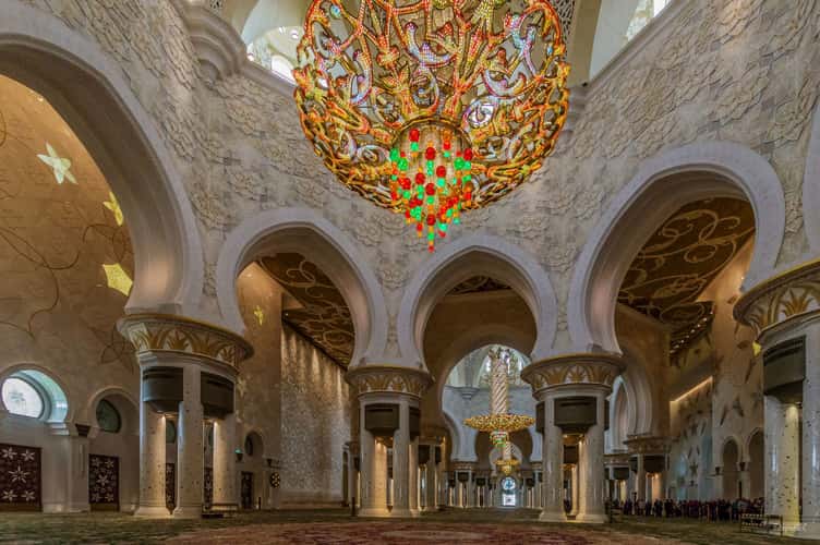 Sheikh Zayed Grand Mosque from inside, Abu Dhabi
