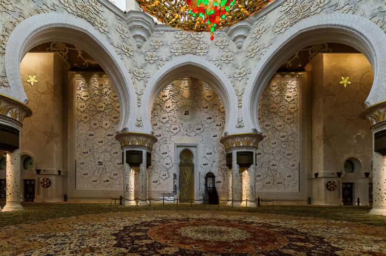 Sheikh Zayed Grand Mosque from inside, Abu Dhabi
