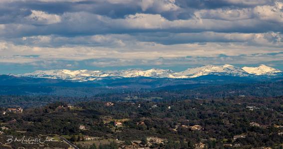 Sierra Nevada Mountains in Spring--Panorama