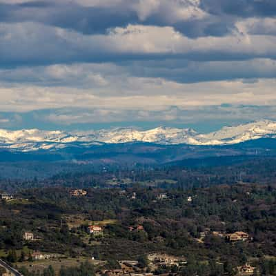 Sierra Nevada Mountains in Spring--Panorama, USA