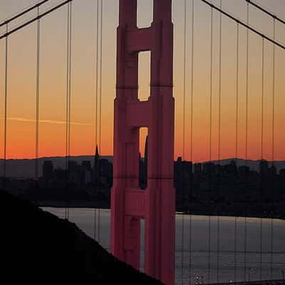 Sunrise at Golden Gate Bridge, USA