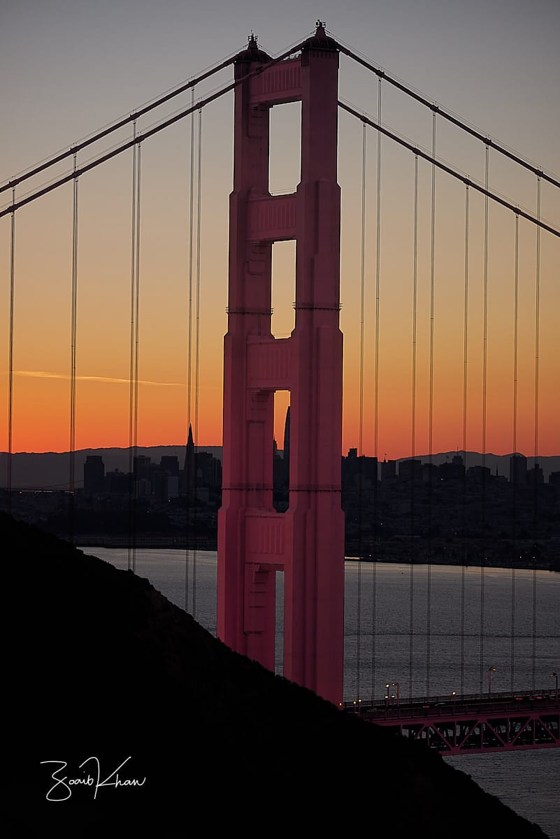 Sunrise at Golden Gate Bridge, USA