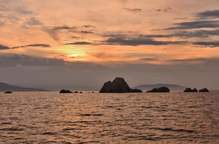 Sunset on the Aegean sea