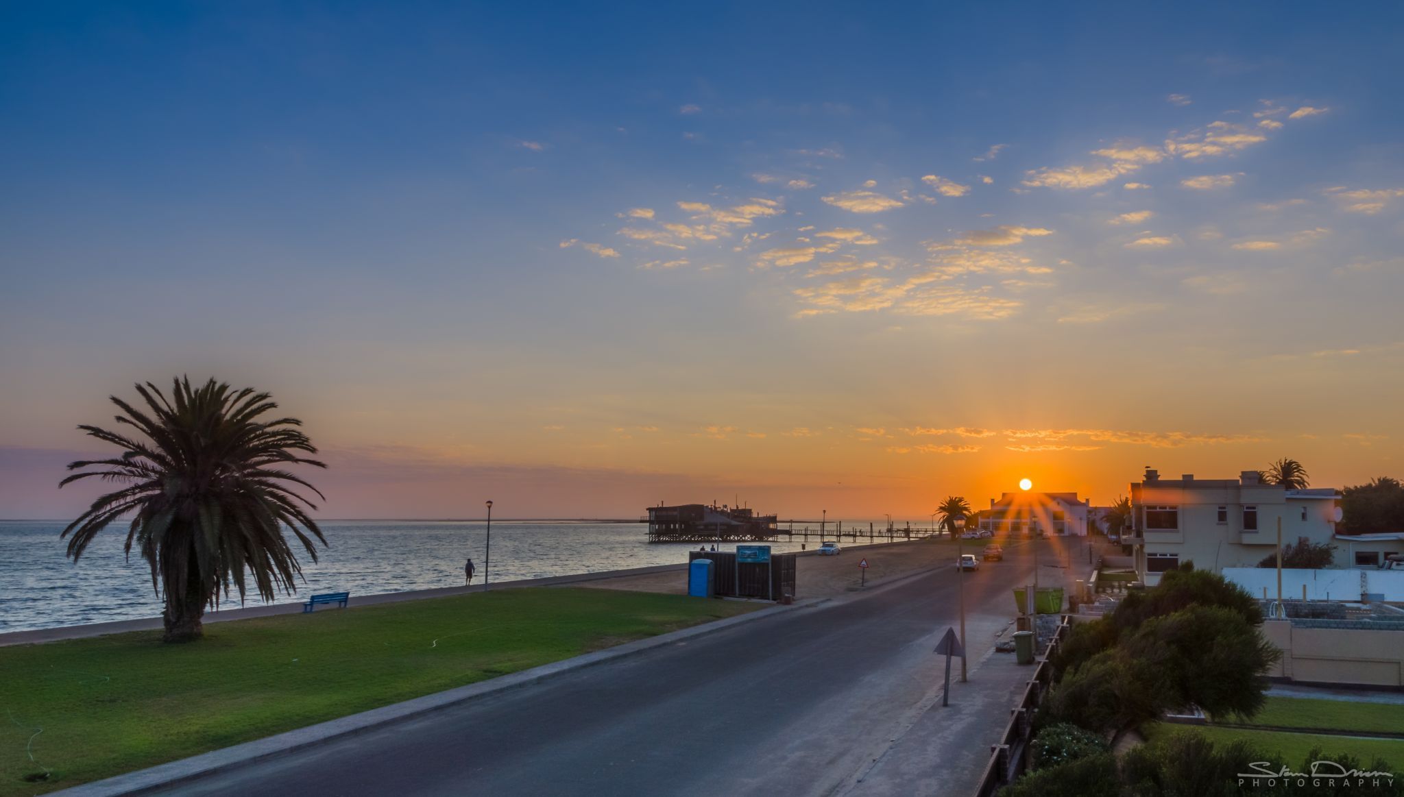 Sunset over Walvis Bay, Namibia