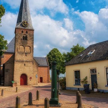 The Church and Main square of Voorst Gelderland., Netherlands