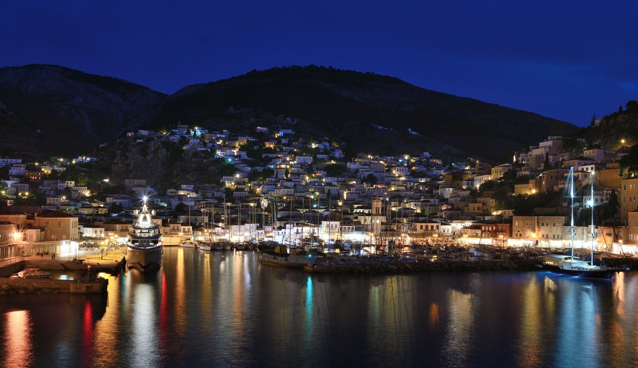 The port of the Greece Island Hydra, Greece