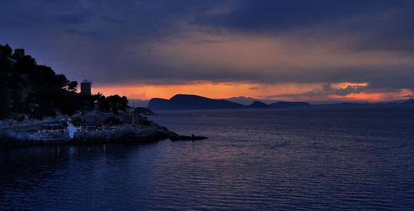 The port of the Greece Island Hydra