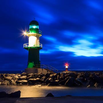 The two Lighthouses at the Warnemünde, Germany