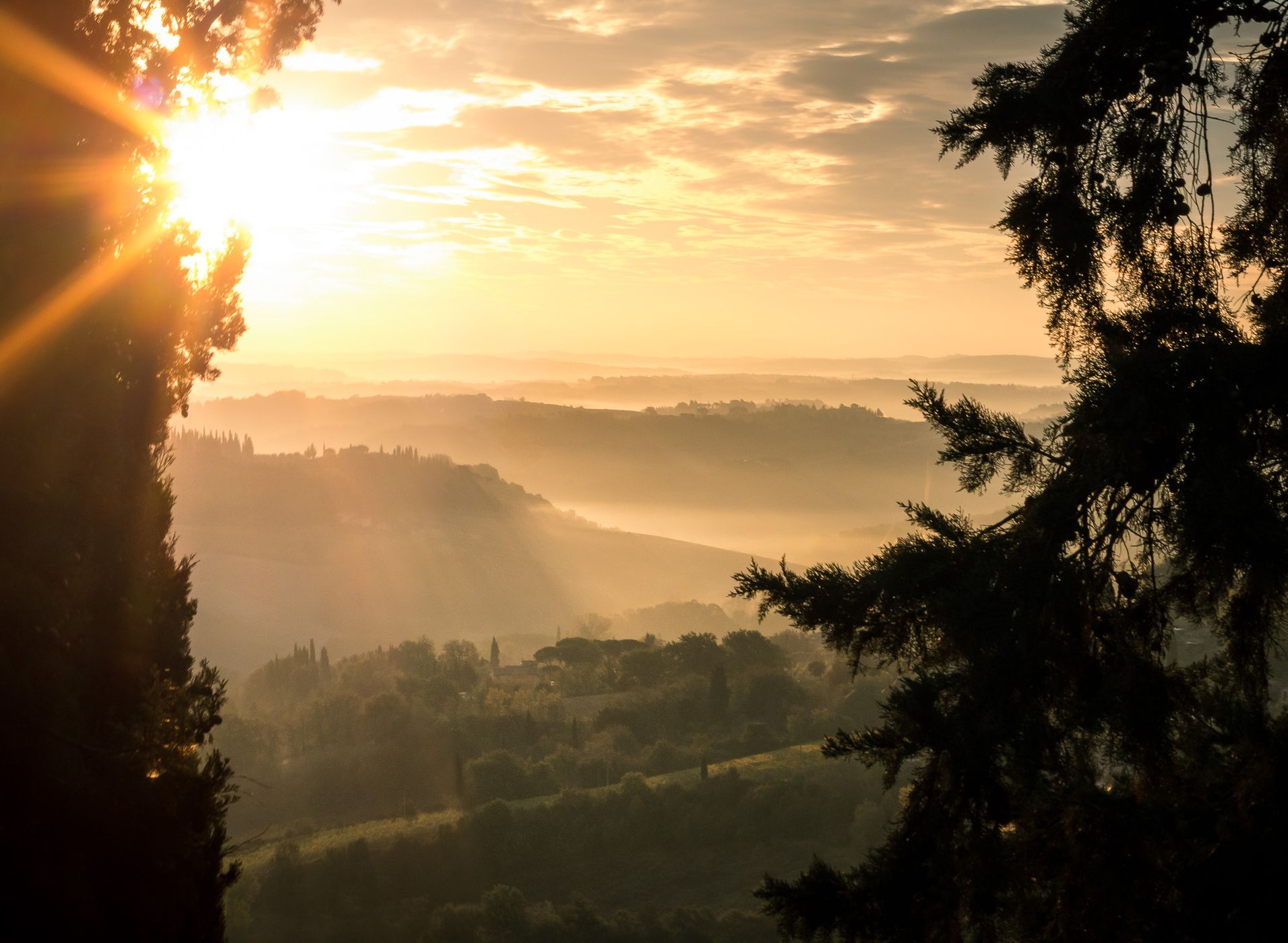 Tuscany Morning View San Gimignano, Italy
