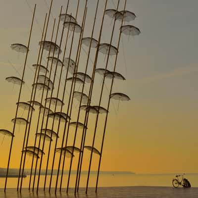 Umbrellas on the Promenade of Thessaloniki, Greece