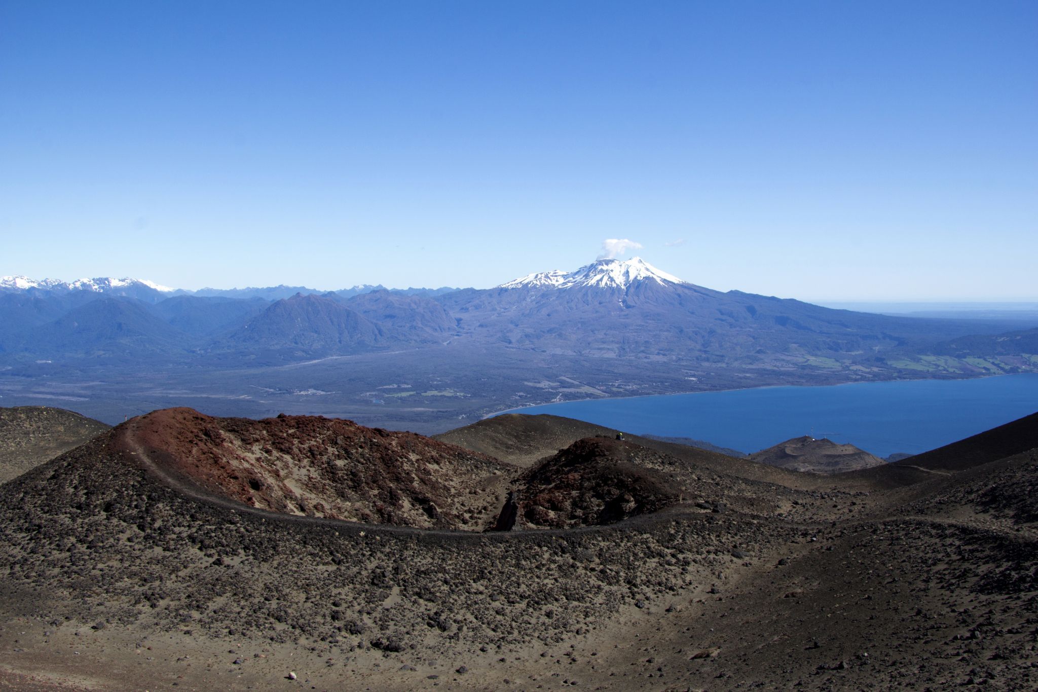 View from Osorno to Calbuco volcano, Chile