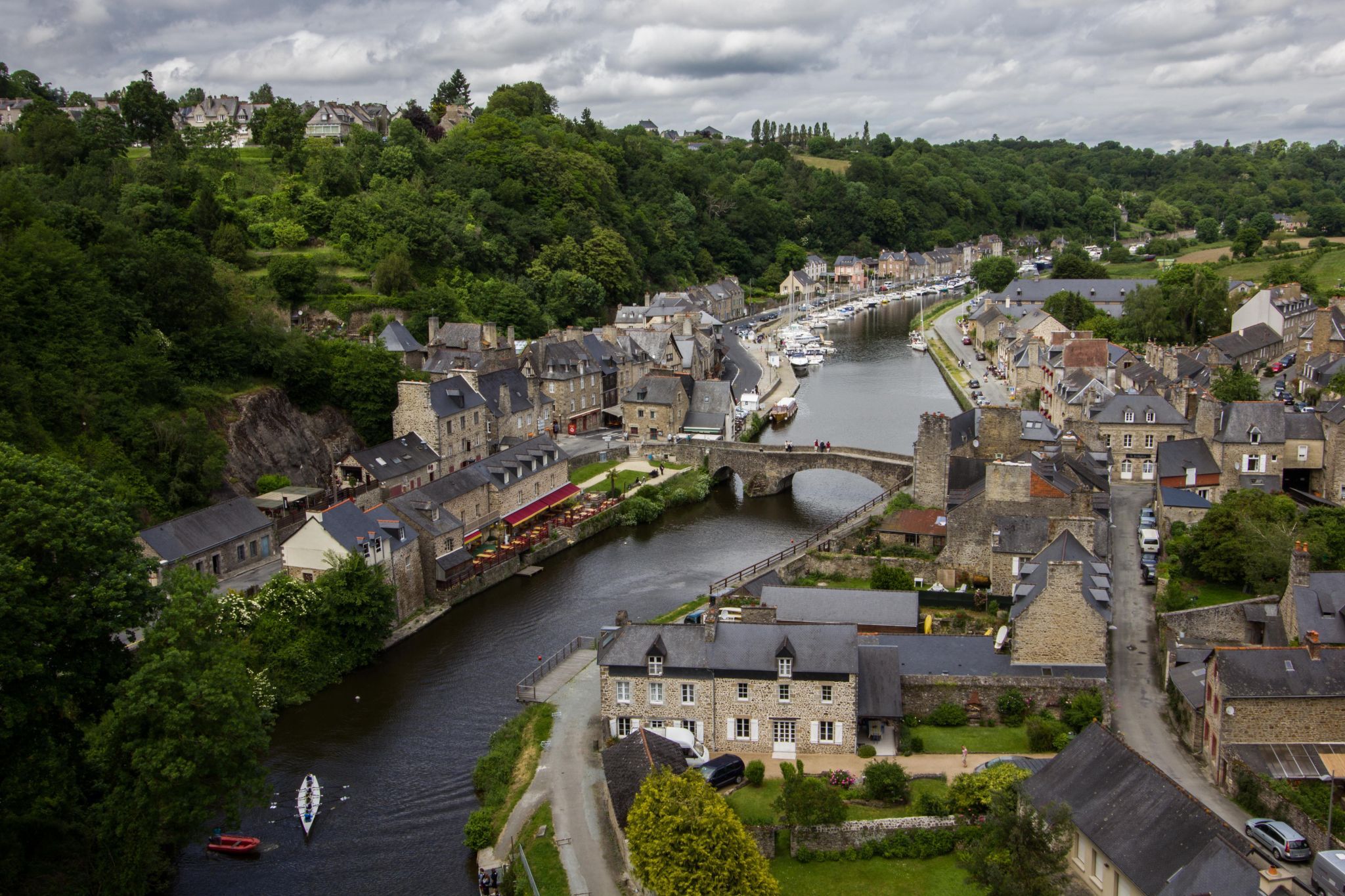 View from the bridge at Dinan, France