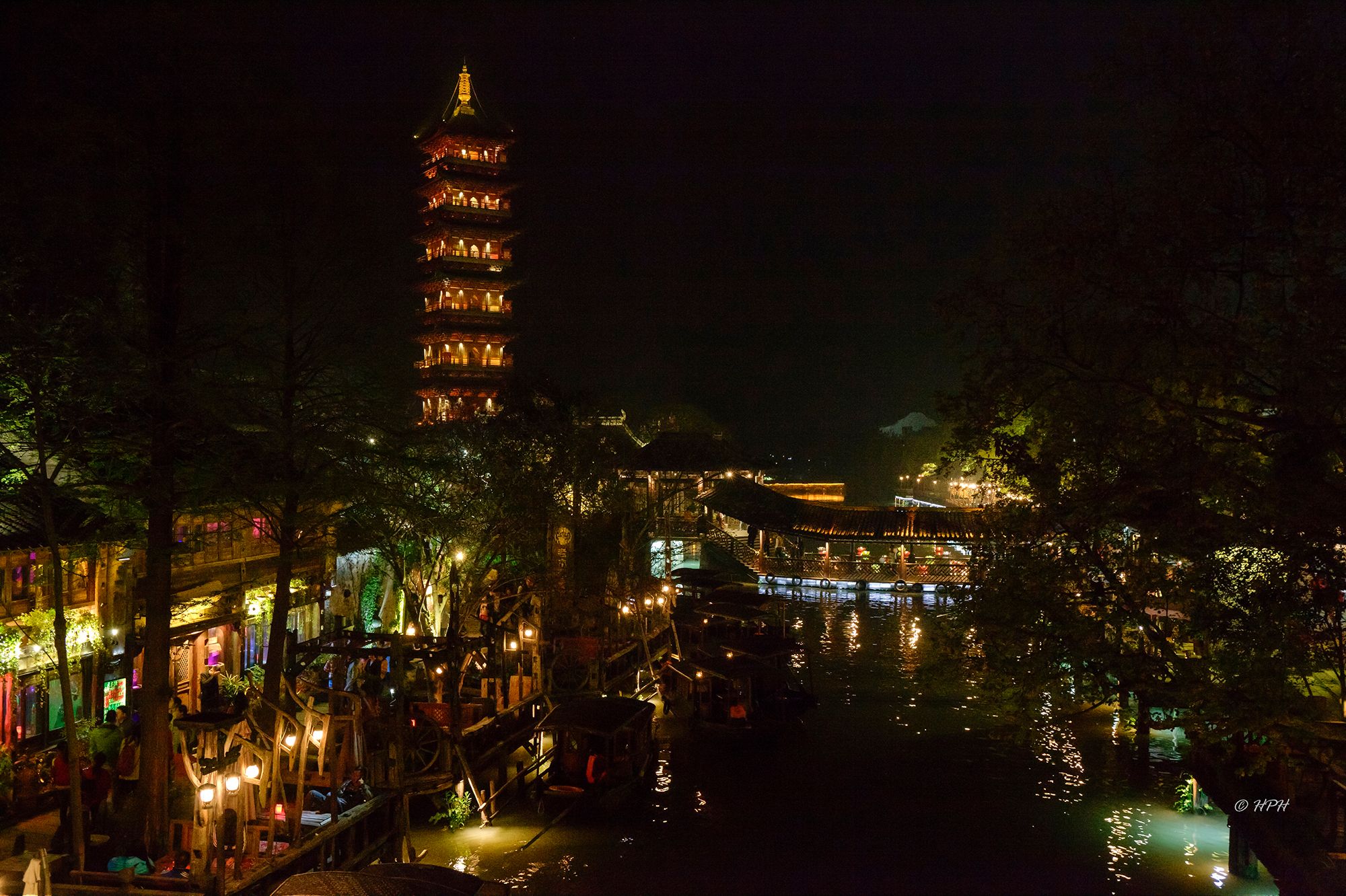 Wuzhen at night, China