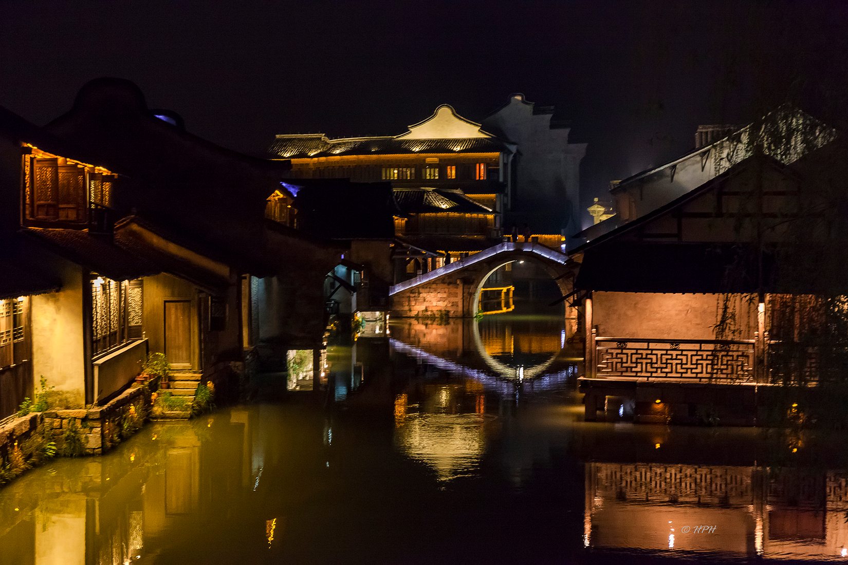 Wuzhen at night, China