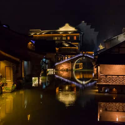 Wuzhen at night, China