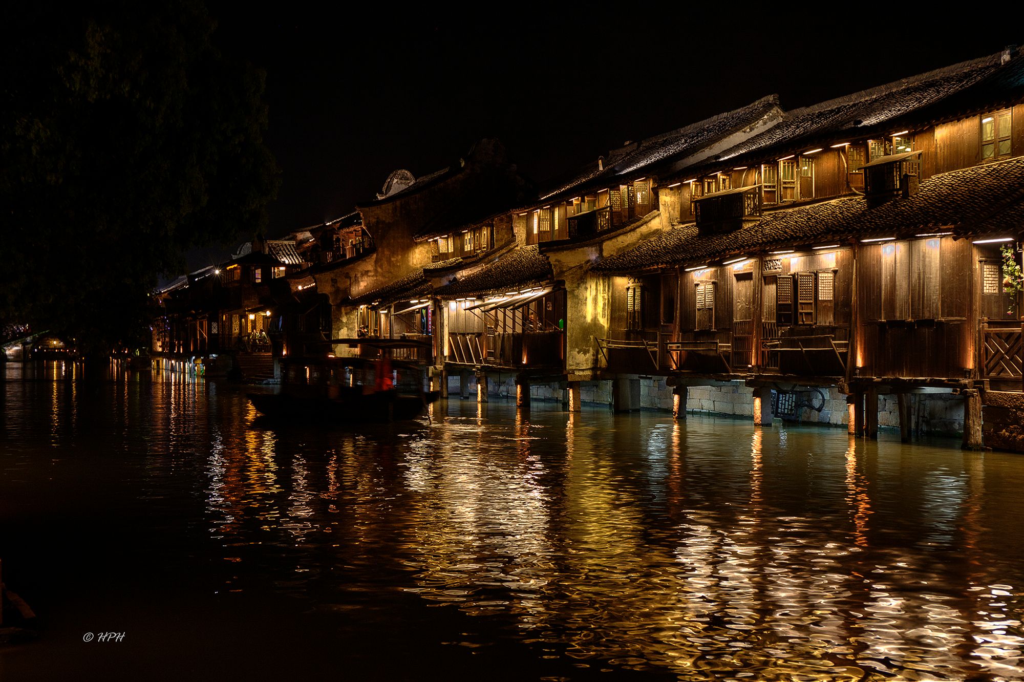 Wuzhen at night, China