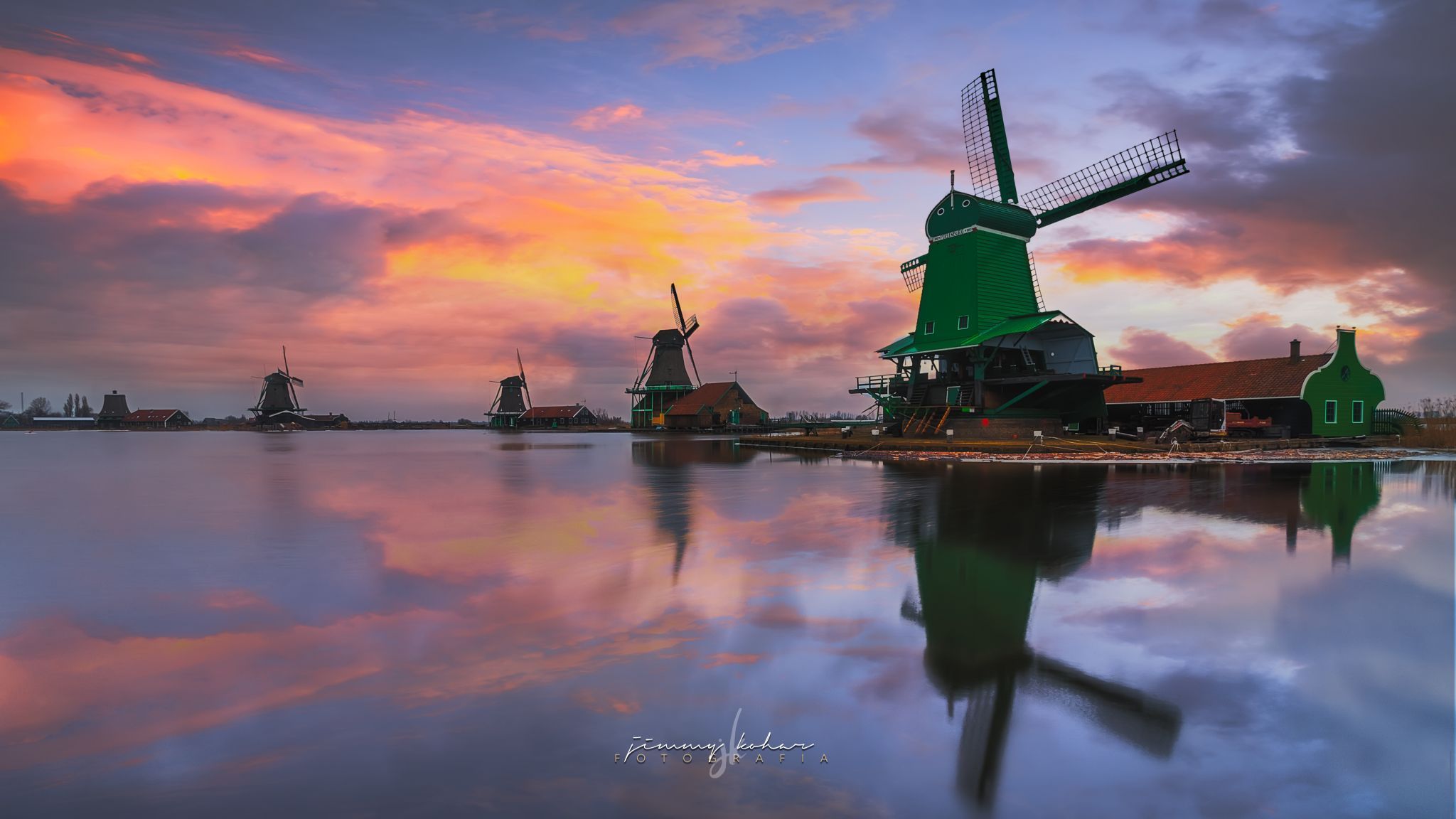 Zaanse Schans Windmills, Netherlands