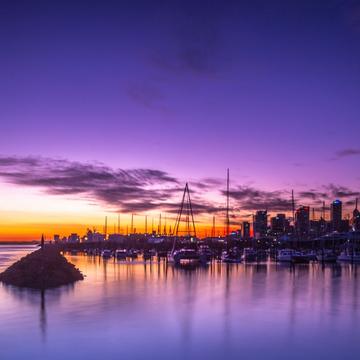 Auckland Harbour Sunrise, New Zealand