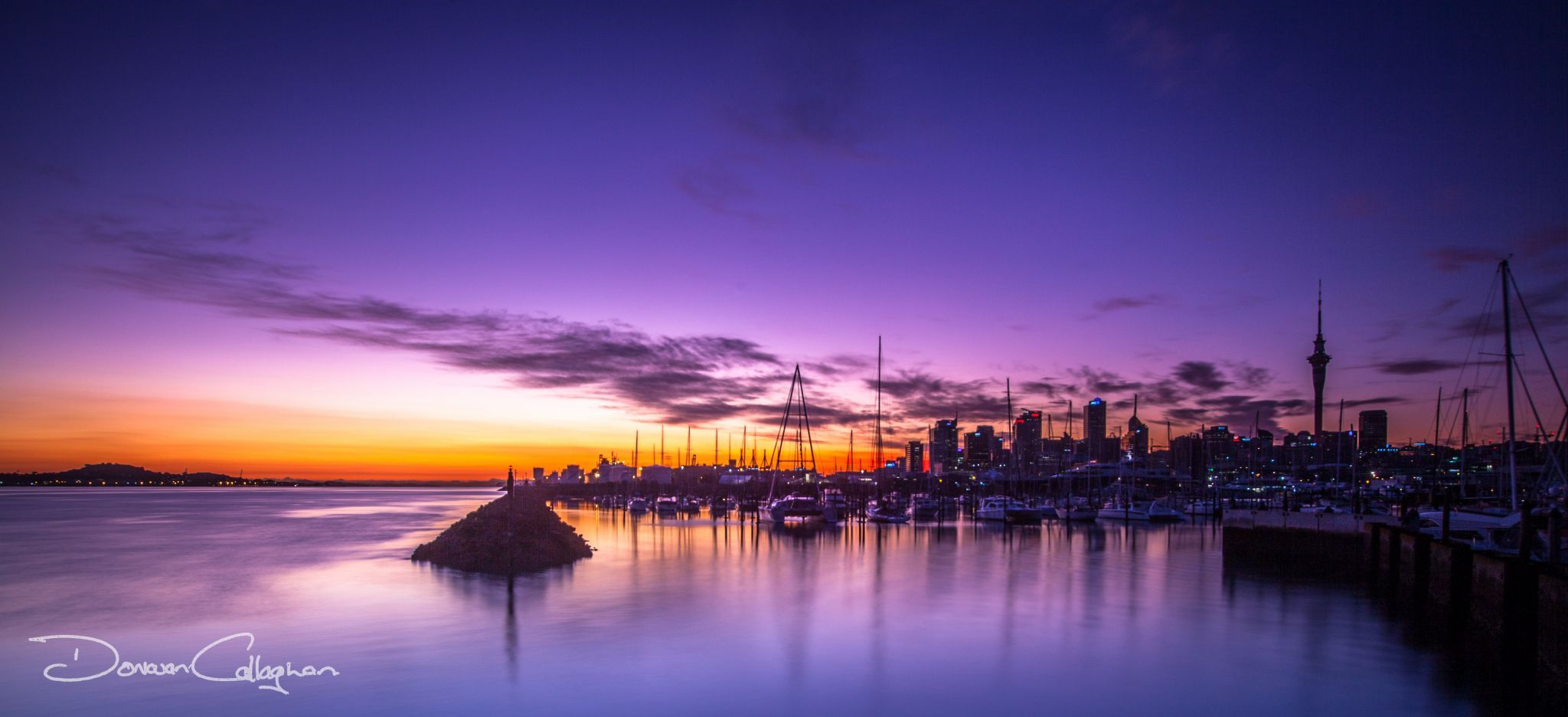 Auckland Harbour Sunrise, New Zealand