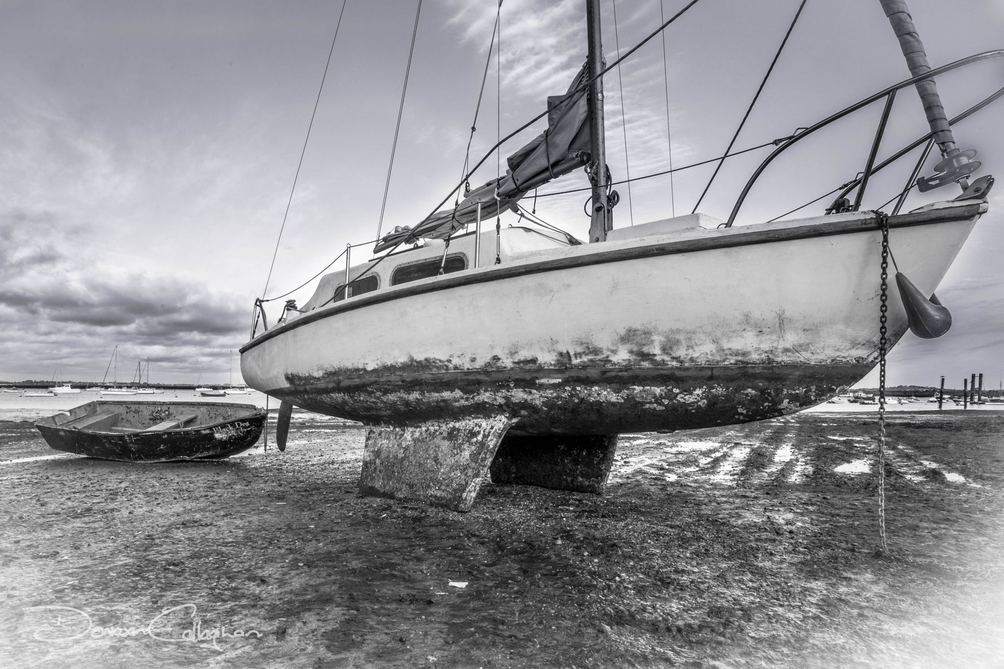Beached boat Mersea Island, United Kingdom