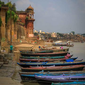 Boats on the Ganges Varanasi, India