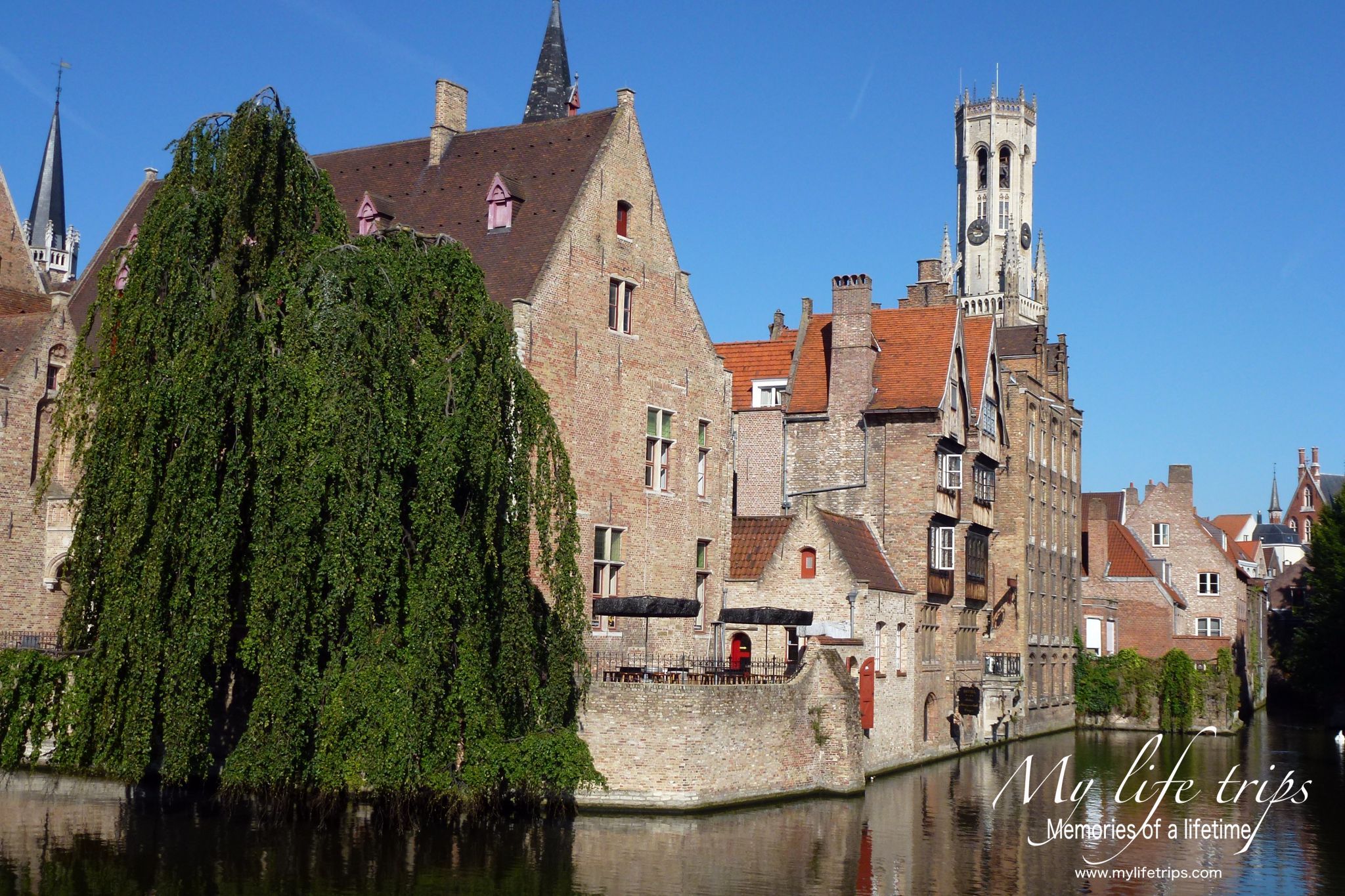 Typical view of Bruges, Belgium