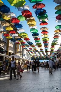 Čakovec's umbrella installation